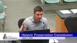 Planner presenting before the Historic Preservation Commission